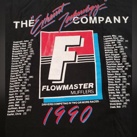 Vintage Trans Am Series Racing Flowmaster SCCA Double Sided T-Shirt Men's sz L - Picture 5 of 6